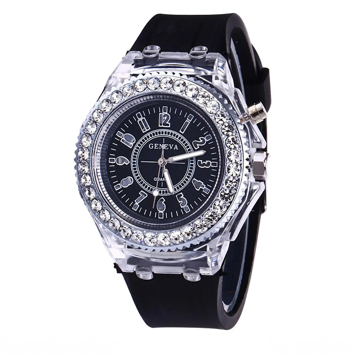 Luminous Colorful LED Watch for Students – 12 Colors LED Wristwatch Qme