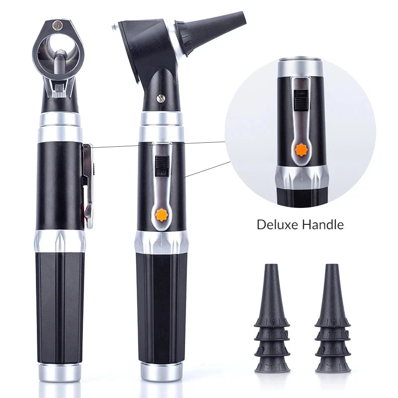 LED Otoscope Ear Inspection Set – 3X Magnification, 4 Tips LED Otoscope Set Qst