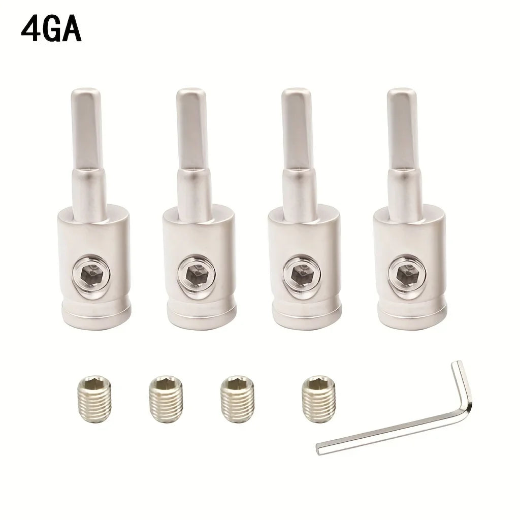 Car Amp Input Reducer 0 to 8 AWG Pin Power Ground Adapter 4pc Amp Wire Adapter Qme