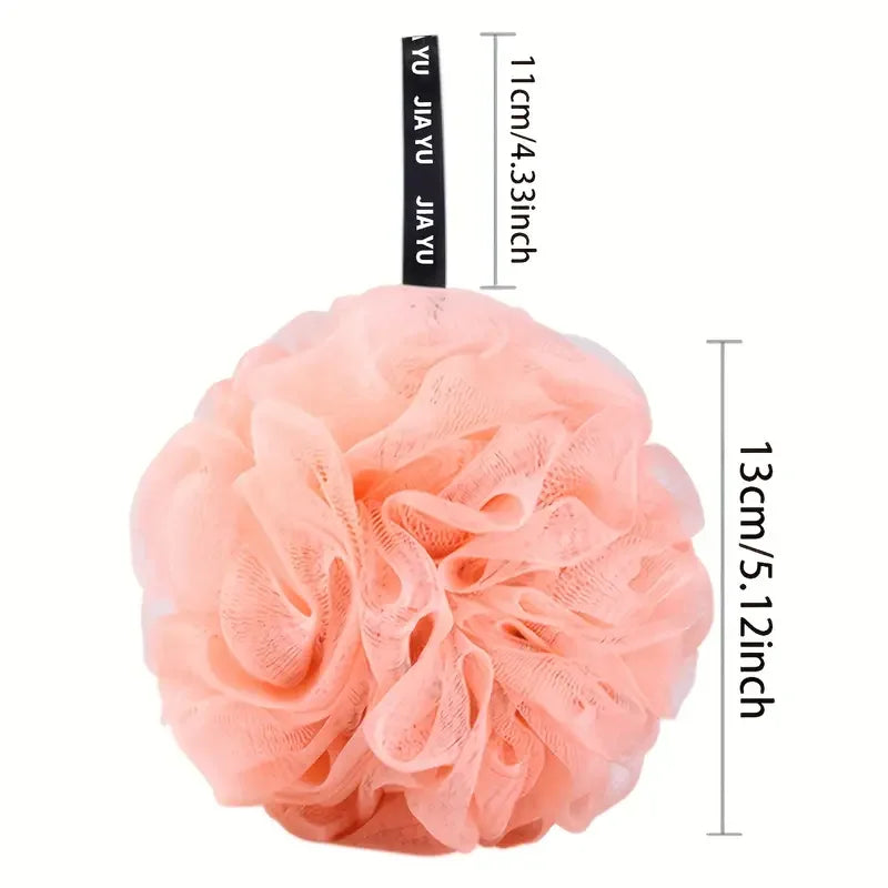 Colorful Mesh Pouf Shower Loofah Ball – Soft Bath Sponge Bath Loofah Sponge Qme