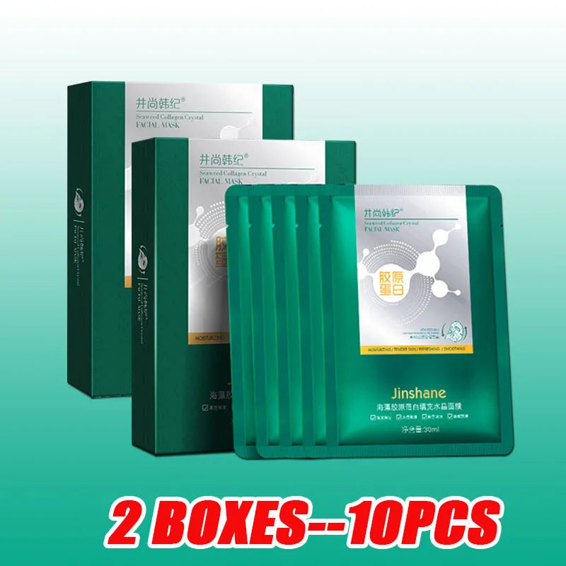 Seaweed Collagen Crystal Jelly Face Mask – 5 Pcs Collagen Face Mask Qst 2boxes--10pcs