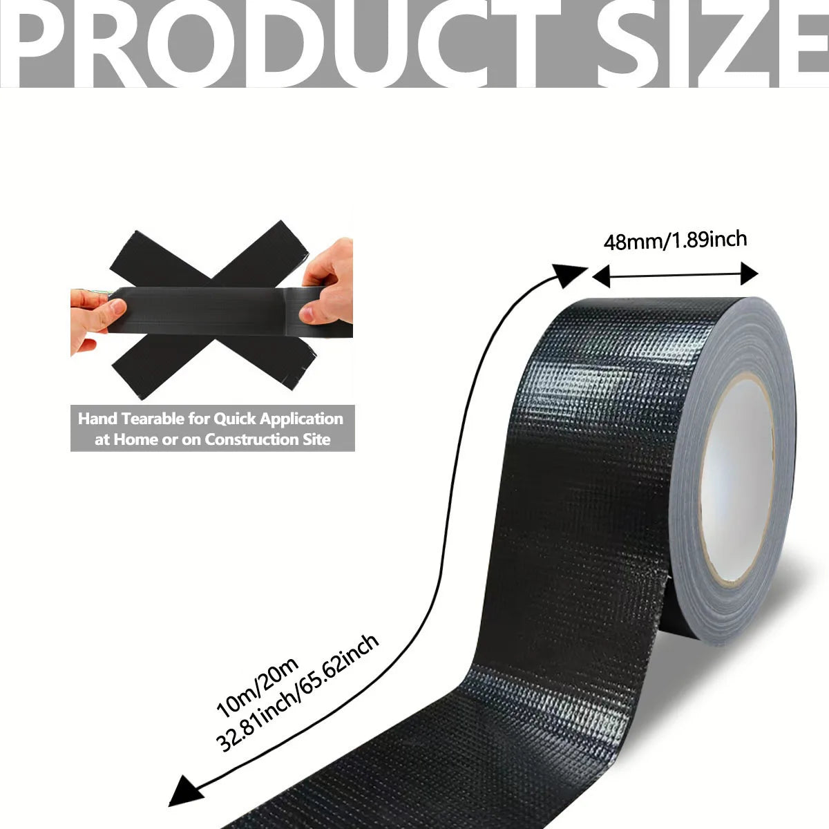 Waterproof Pipe & Floor Tape – Hand Tearable, All Weather Waterproof Fabric Tape Qme