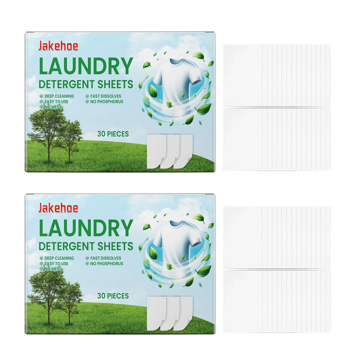 Laundry Detergent Sheets – Fast-Dissolve Stain Removing Tablets Laundry Detergent Sheets Qme 60pcs Boxed
