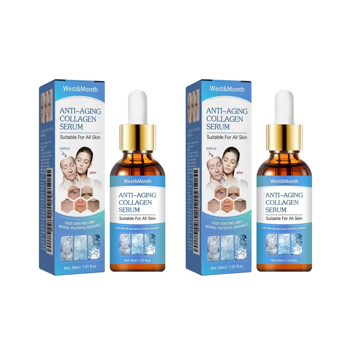 Collagen Face Serum – Firming, Lifting & Fine Line Smoothing Collagen Face Serum Qme 2Pcs
