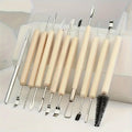 11-Piece Clay Tool Set – Polymer & Cold Porcelain Molding Kit Clay Sculpting Tools Qme 11pcs