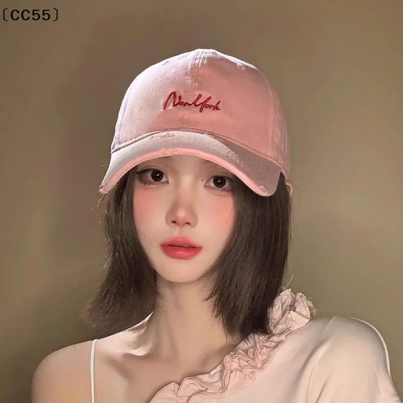 Distressed Baseball Cap – Deep Fit for Large Heads & UV Brim Baseball Cap Qst