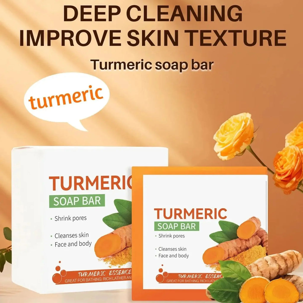 LGRAMER Turmeric Soap Bar 100g – Face & Body Cleanser Facial Body Soap Qst