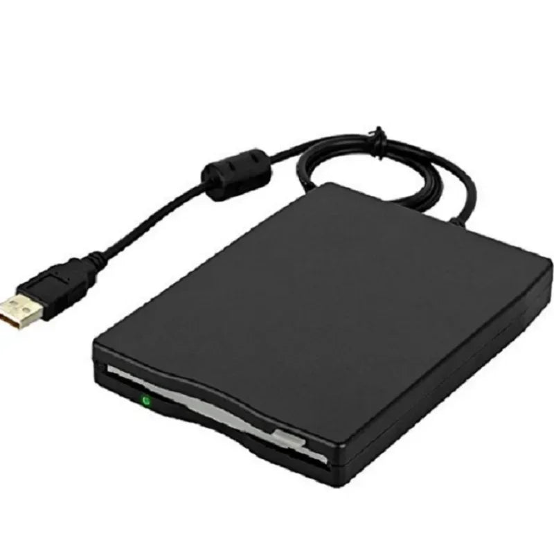 USB External Floppy Disk Drive 3.5" 1.44MB Portable FDD Reader USB Floppy Disk Drive Qme 1pcs black