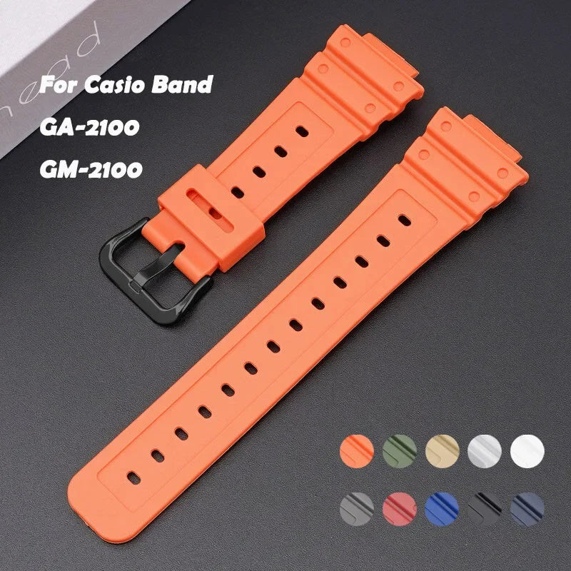 TPU Sport Watch Band for Casio DW-5600 DW5000 GA2100 Casioak Watch Band Qme