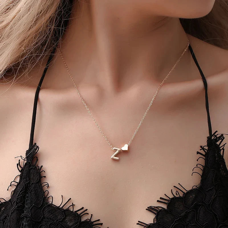 Dainty Initial Letter Choker Necklace – 26 Letters & Colors Initial Choker Necklace Qme
