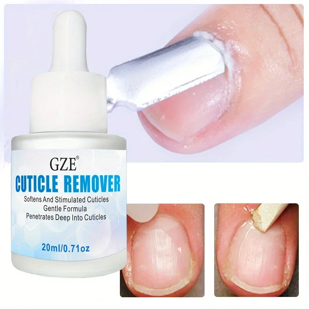 GZE Cuticle Remover Gel & Pusher – Salon-Quality Nail Care Cuticle Care Kit Qme