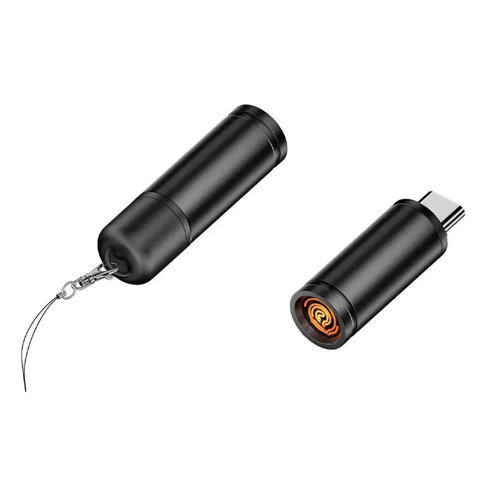 Rechargeable USB-C Electric Lighter – Flameless & Windproof Rechargeable Electric Lighter Qme black