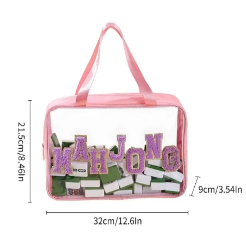 Waterproof Mahjong Tile Bag – Portable Travel Organizer Case Mahjong Tile Bag Qme