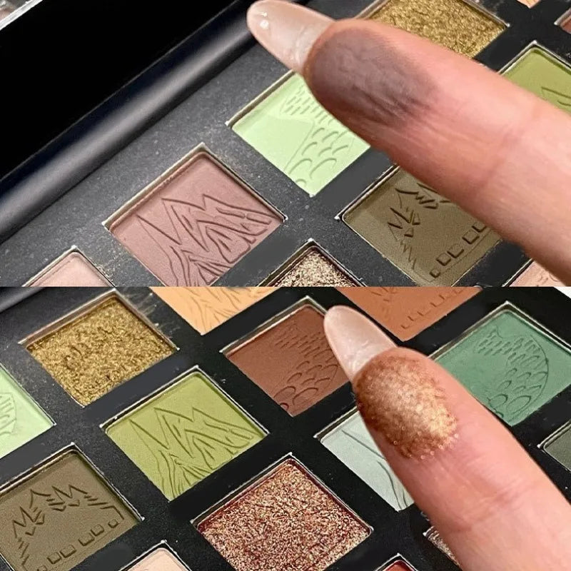 24-Shade Brown Neutral Glitter Matte Shimmer Eyeshadow Palette Eyeshadow Palette Qme