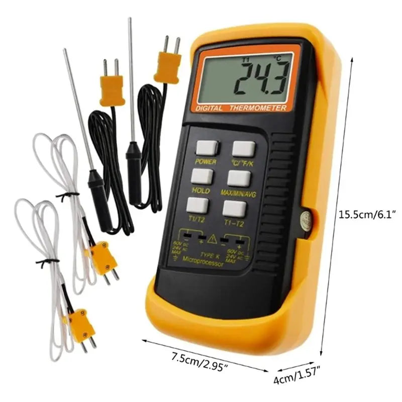A02F Temperature Meter with 8 K-Type Thermocouple Probes | Qme Thermocouple Thermometer Qme