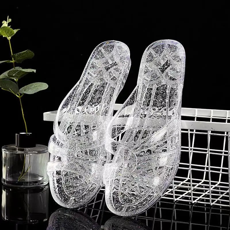 Women's Transparent Jelly Sandals – Non-Slip Casual Slides Women's Jelly Sandals Qst