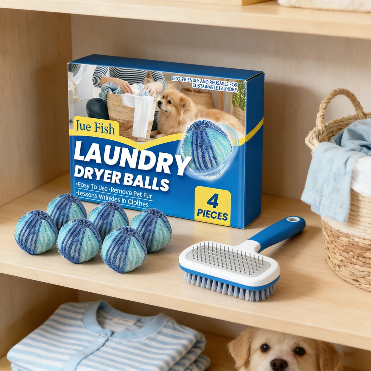 Reusable Pet Hair Removal Ball for Laundry – Gentle & Effective Laundry Cleaning Ball Qme