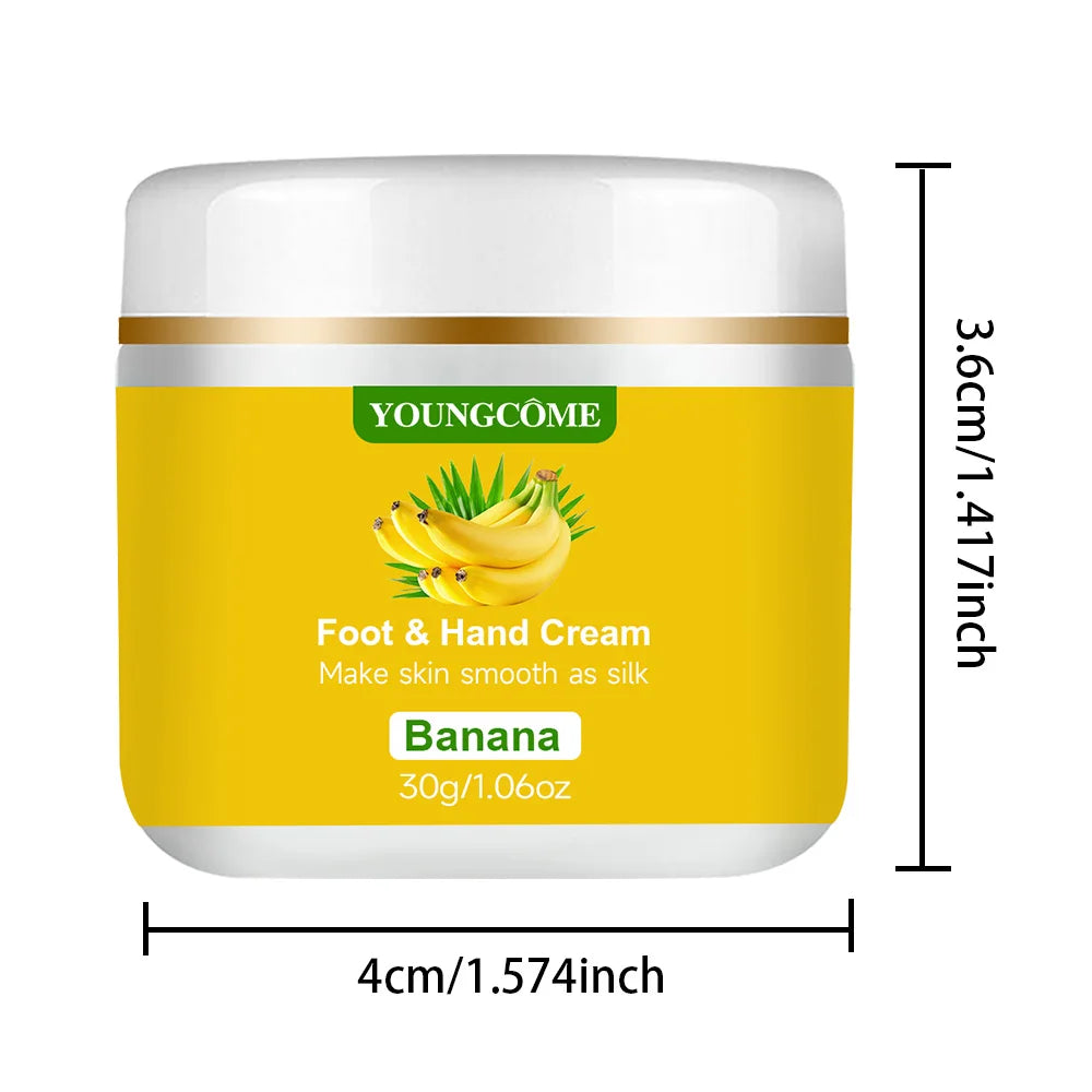 YOUNGCOME Banana Hand & Foot Cream – Moisturizing Heel Repair Foot & Hand Cream Qst 30G