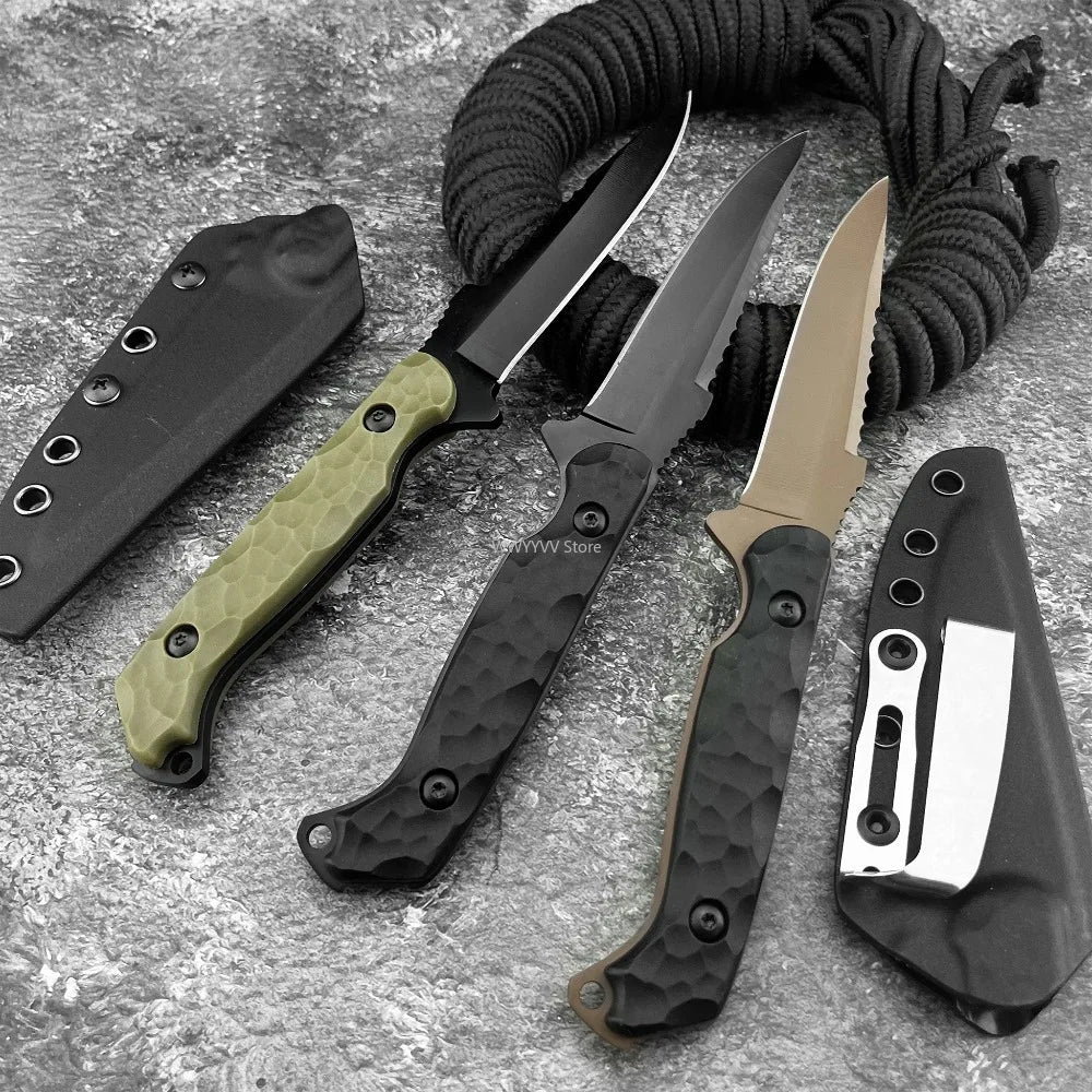 7Cr13Mov Fixed Blade Knife – EDC Camping Outdoor Utility Fixed Blade Knife Qst