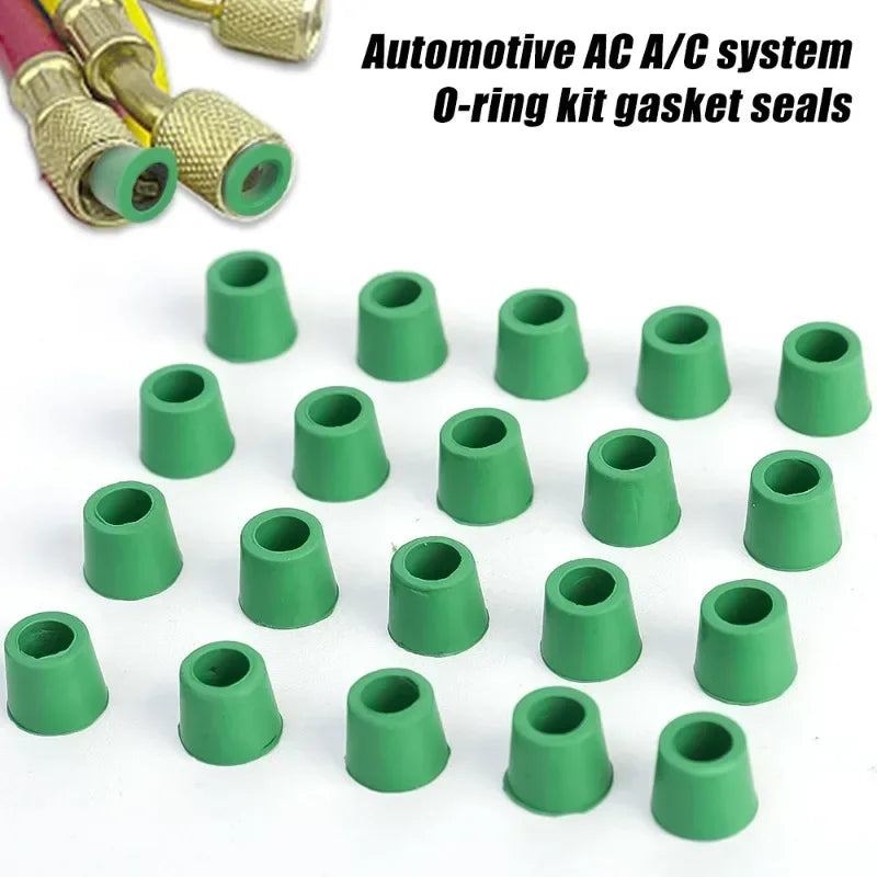 AC Manifold 1/4" Charging Hose Valve Gasket O-Ring Kit AC Seal Repair Kit Qme