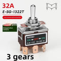 32A 250VAC Rocker Toggle Switch 2/3/4/6 Pin Brass Screw Rocker Toggle Switch Qme 1322T 6Pin