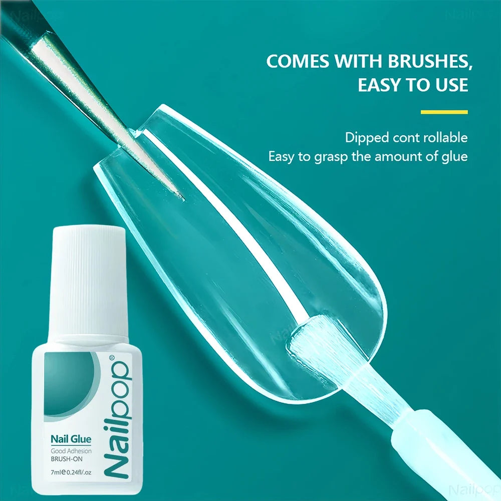 Nailpop Nail Glue – Strong Fast-Drying Adhesive 7ml (2 or 5pk) Nail Glue Adhesive Qme
