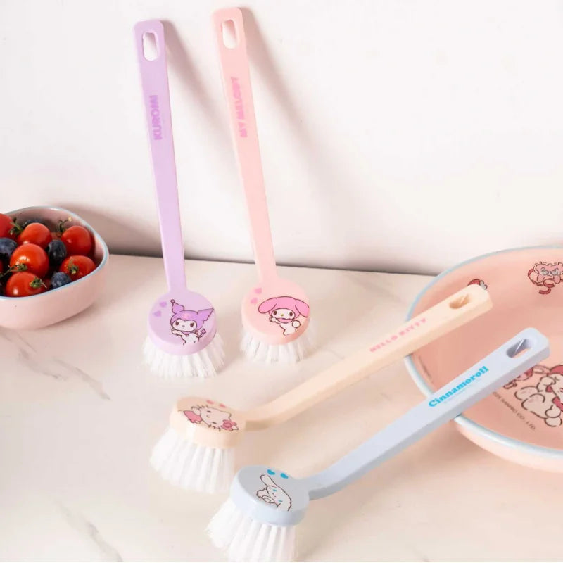 Hello Kitty Kuromi Pot Scrubber – Long-Handled Dish Brush Dish Scrubber Brush Qme