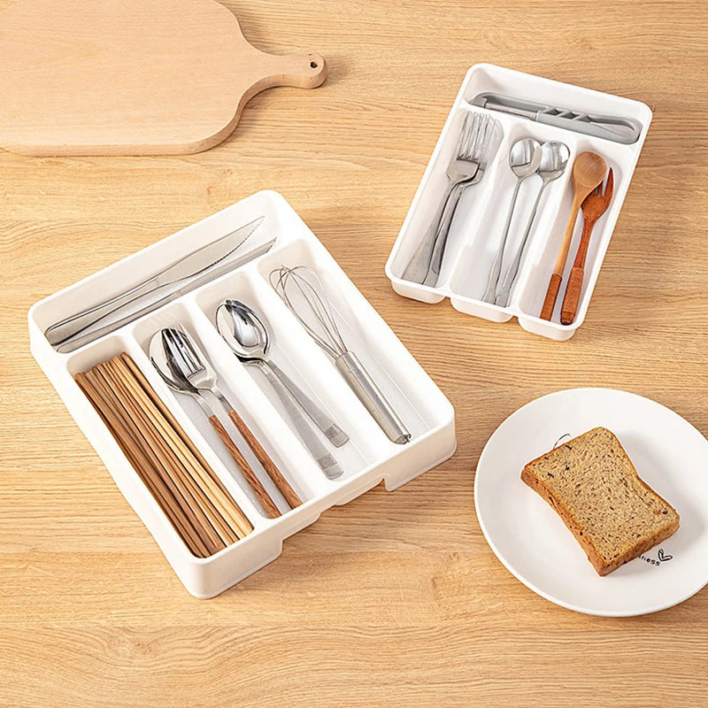 4/5 Compartment Cutlery Drawer Organizer Tray – Easy Clean Drawer Organizer Tray Qst