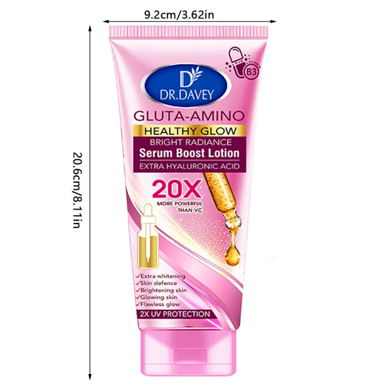 DR.DAVEY Gluta Amino Body Lotion 300ml – Deep Moisturizing Body Lotion Qst