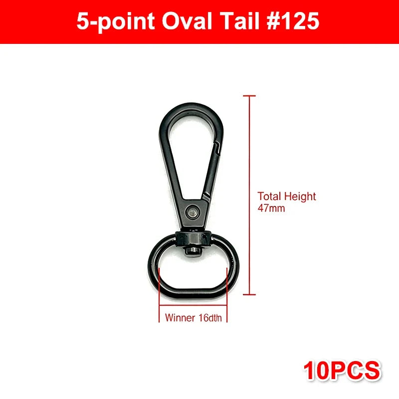 Zinc Alloy Swivel Snap Hooks – Heavy Duty Rust-Proof DIY Set Swivel Snap Hooks Qme 5 Black