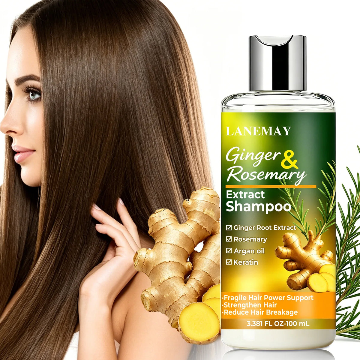 Ginger & Rosemary Shampoo – Strengthen & Soften All Hair Hair Strengthening Shampoo Qst