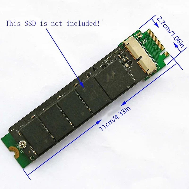 PCIe to M.2 NGFF Adapter Card C26 for MacBook Air SSD SSD Adapter Card Qme Onesize