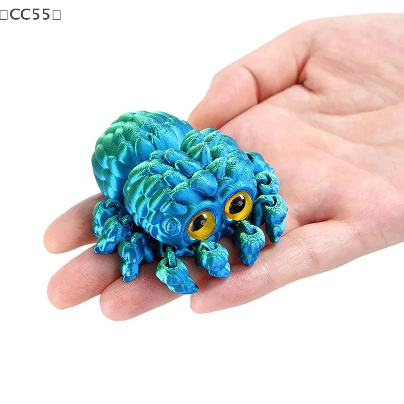 3D Printed Articulated Spider Figurine – Halloween Decor & Gift Decorative Figurine Qst