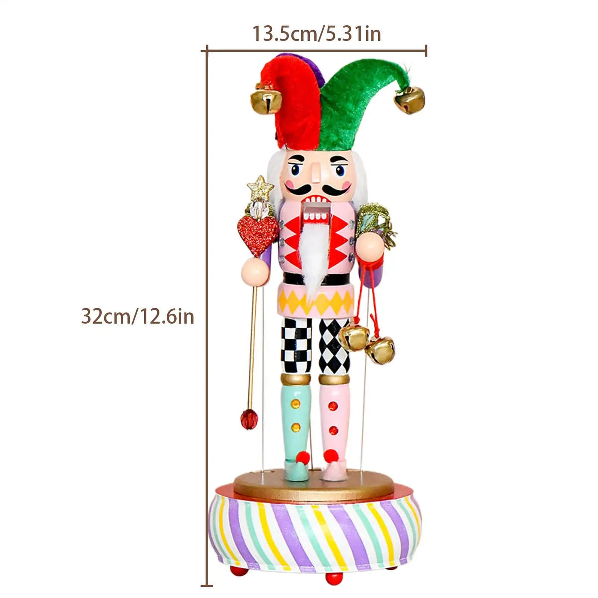Nutcracker Music Box Christmas Decoration | Festive Desk Decor Christmas Music Box Qme