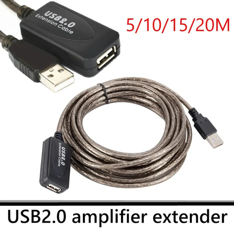 USB Active Signal Amplifier Extension Cable 5M 20M – Scanner & PC USB Amplifier Cable Qme