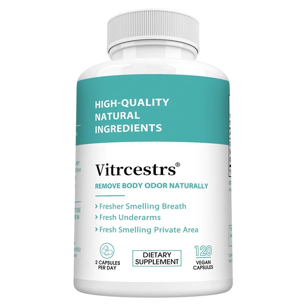 VITALXTRA Chlorophyll Capsules – Fresh Breath & Body Support Herbal Supplement Capsules Qst 120 count-1 bottle
