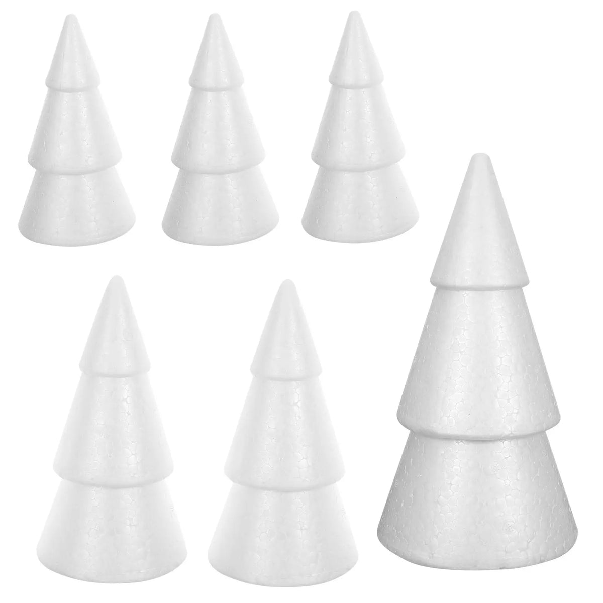 White Polystyrene Foam Cones for Christmas DIY Crafts – 6pcs Foam Craft Cones Qme other