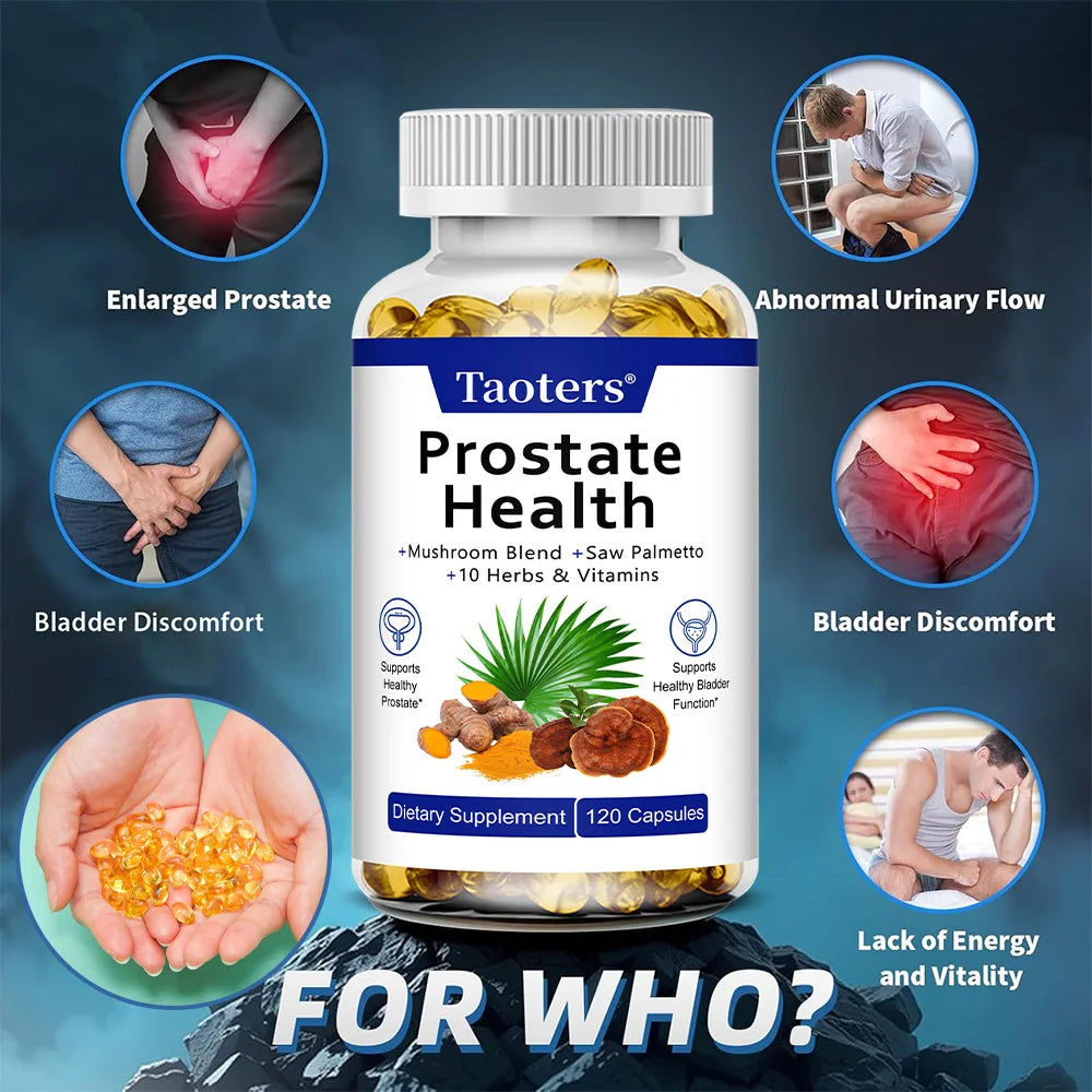 Saw Palmetto Prostate & Urinary Support – 120 Capsules Men's Wellness Supplement Qst