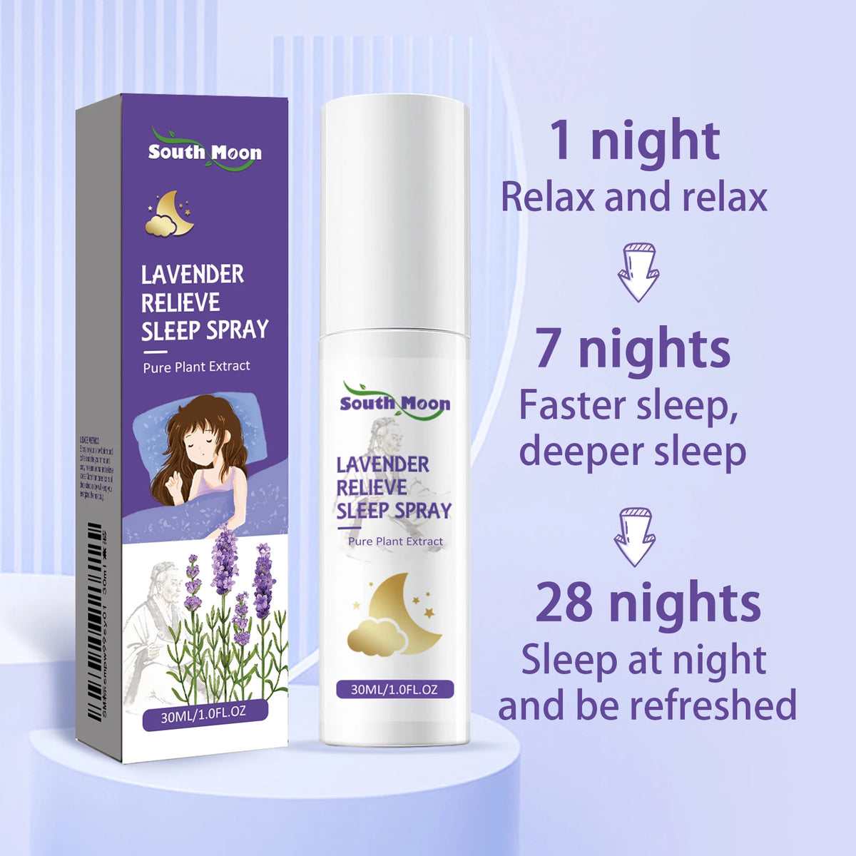 South Moon Lavender Pillow Mist Aromatherapy Sleep Spray 30ml Aromatherapy Sleep Spray Qst