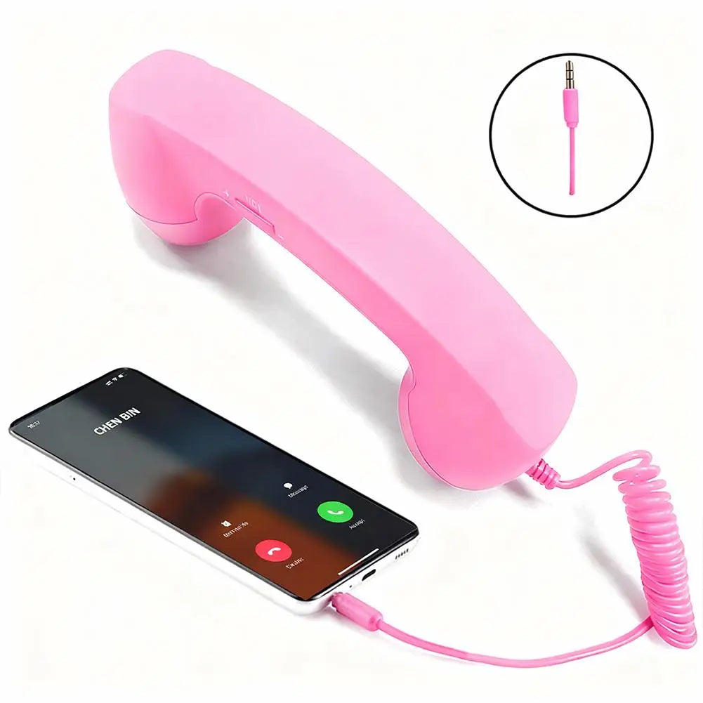 Retro USB-C Telephone Handset Microphone – 10 Colors USB-C Phone Handset Qme F