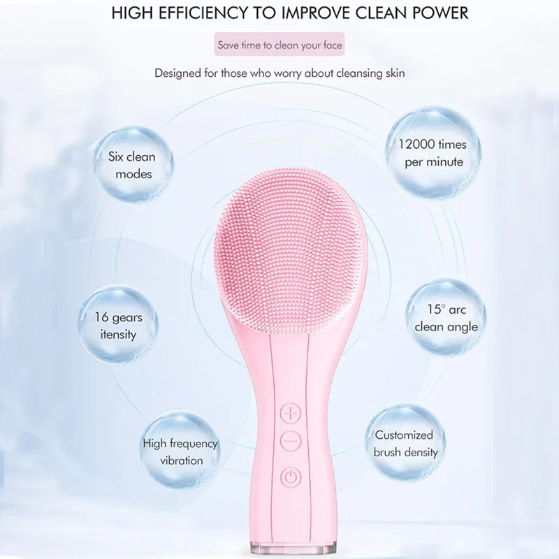 Windaily Electric Silicone Facial Cleansing Brush – IPX7 Facial Cleansing Brush Qst