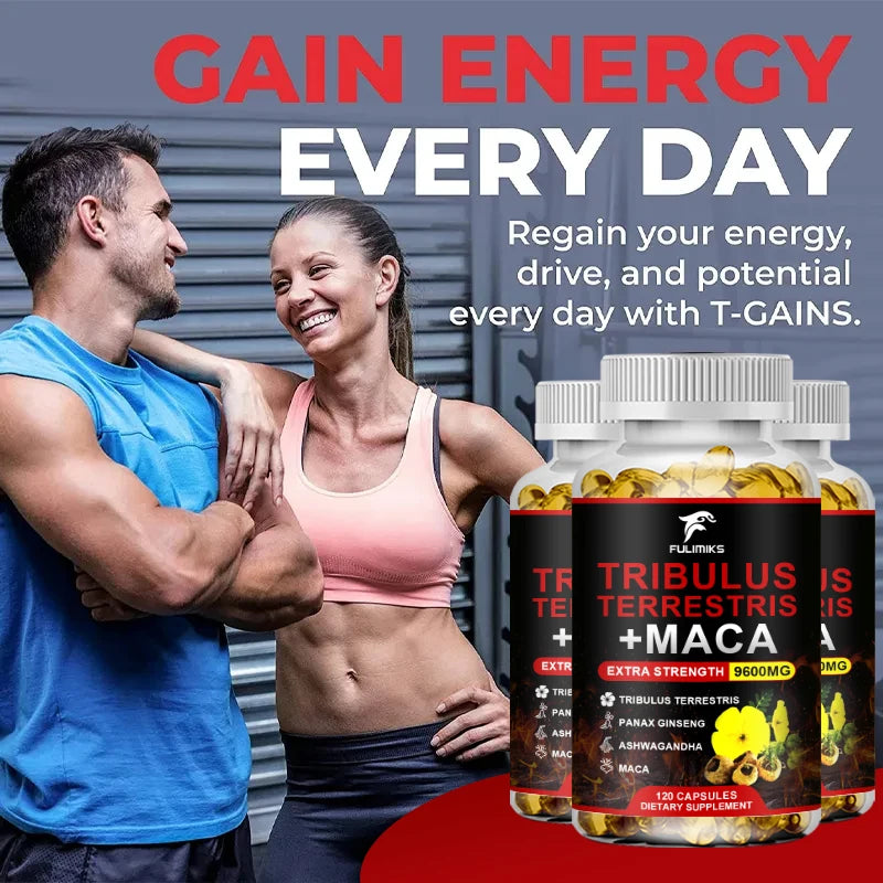 Tribulus Terrestris Capsules – Energy, Vitality & Athletic Drive Herbal Supplement Qst