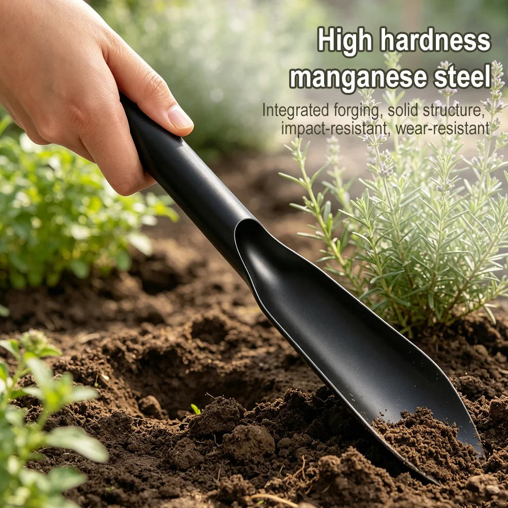 2-Piece Metal Garden Hand Shovel Set – Flat & Pointed Trowels Garden Hand Trowel Qst