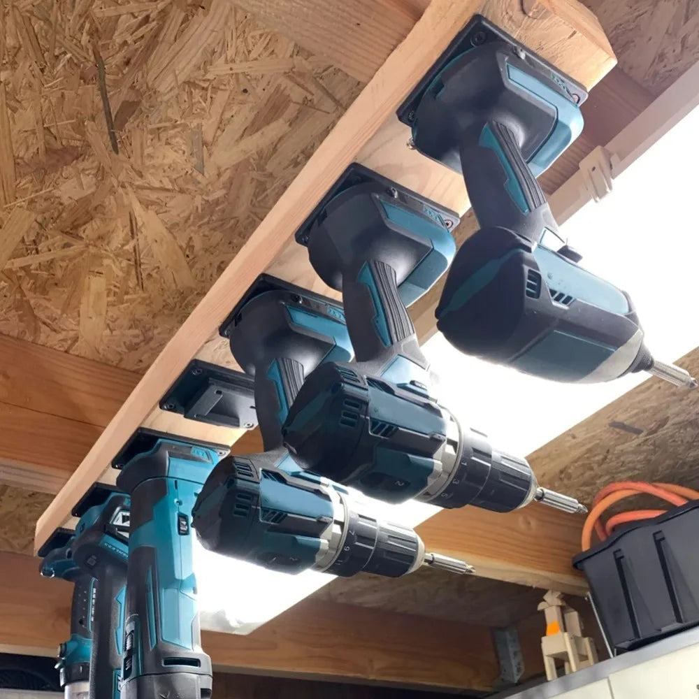 Wall Mount Drill Storage Bracket for Makita & Bosch 18V Li-ion Tool Storage Bracket Qme