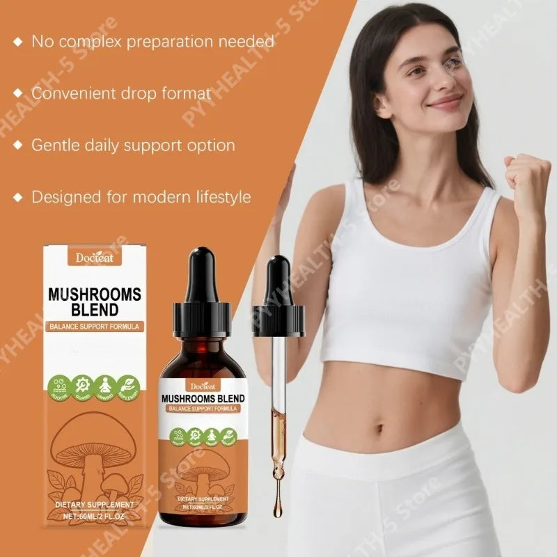 Mushroom Tincture Drops – Chaga Reishi Cordyceps Blend 60ml Mushroom Tincture Qst
