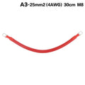 Pure Copper Battery Cable 25mm² M8 M10 Heat Resistant | Qme Battery Connection Cable Qme 30cm M8