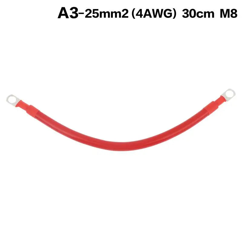 Pure Copper Battery Cable 25mm² M8 M10 Heat Resistant | Qme Battery Connection Cable Qme 30cm M8