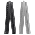 Aluminum Alloy Folding Ruler 30cm Metric Protractor Set 2pcs Folding Ruler Set Qme Black Gray