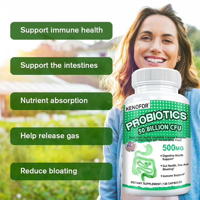 VITALXTRA Probiotic Capsules 50 Billion CFU – 20 Strains Probiotic Supplement Qst
