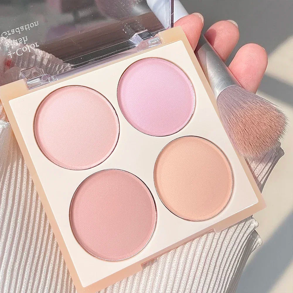 Radiant Blush Palette – Soft Matte & Shimmer Natural Glow Blush Palette Qme 03